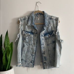Free People Denim Vest